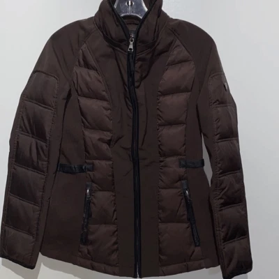 1 Madison Experience Mujer Colección Exclusiva Cremallera Completa Puffer Marrón Talla M Foto 1 de 4