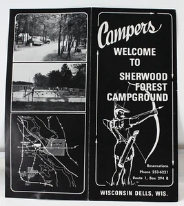 Sherwood Forest Campground Resort Brochure. Wisconsin Dells, Wisconsin. - Picture 1 of 2