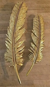 Vtg Golden Feathers Decorative - Picture 1 of 10