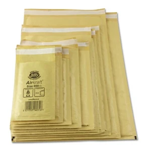 JIFFY GOLD BUBBLE ENVELOPES PADDED MAILING BAGS FOR ROYAL MAIL POST (AIRKRAFT) - Picture 1 of 18