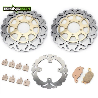 Front Rear Brake Rotors Discs Pads For Kawasaki Z 1000 2007 2008 Z 1000 ABS 2007 - Image 1 of 4