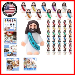 Durable Rubber Easter Jesus Figures - 50 Colorful Toys for Religious Gatherings - Picture 1 of 8