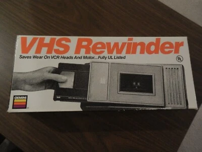RARO REBOBINADOR DE CINTA VINTAGE CIB NUEVO GEMINI VHS RW1300 1991 NUNCA USADO AHORRA UN VCR  Foto 1 de 4