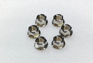 YAMAHA MT03 2016-2024 REAR SPROCKET NUTS TITANIUM KIT 6 PACK M10X1.25 - Picture 1 of 15