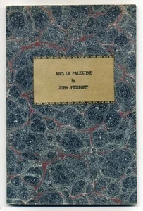 John PIERPONT Airs of Palestine; A Poem. 1816 First Edition Wrappers - Picture 1 of 1