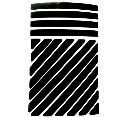 ORALITE 16 x Reflektor Aufkleber Reflexfolie Schwarz Reflexsticker Fahrradaufkleber