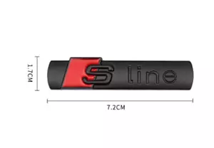 Audi S-Line Black matt badge Metallic Wing A3 TT A4 A5 A8 RS3 4 6 Car emblem - Picture 1 of 2