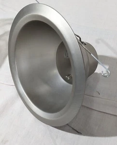 Lithonia Lighting 6" Nickel Open Narrow Frame Model 702BN BR30 PAR30 Lamp Type R - Picture 1 of 7