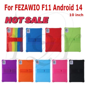 For FEZAWIO F11 10" Tablet Soft Silicone Protective Cover Kickstand Shockproof - Picture 1 of 25