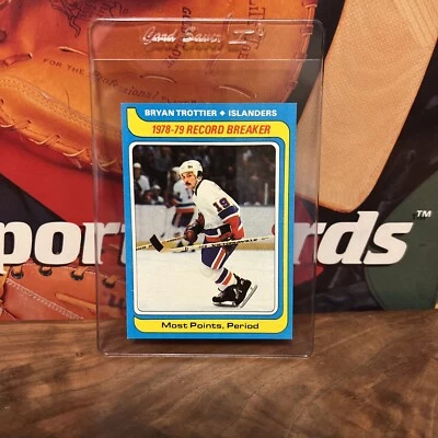 1979-80 Topps Hockey Bryan Trottier #165 Record Breaker Bryan Trottier HOF  NmMt - Image 1 of 2