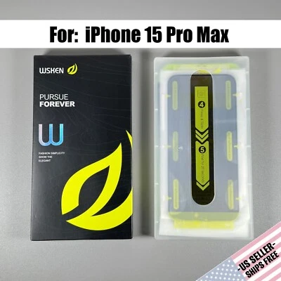 Protectores de Pantalla para iPhone 15 Pro Max -2x Vidrio de Privacidad con Bandeja de Instalación | WSKEN Foto 1 de 4