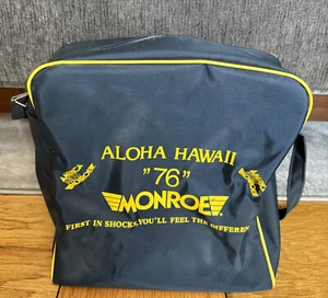 Vintage Aloha “76” Hawaii Monroe Shocks Carry On Promotional Bag 1976 With Strap - Picture 1 of 6