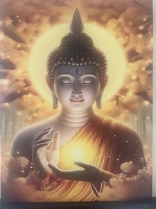 Buddha Poster Canvas Painting Print Framed Wall Art Home Decor - Picture 1 of 8