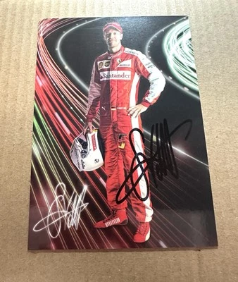 Sebastian vettel signed autograph card Ferrari Racing-Formula 1 Driver card rare - Image 1 of 2