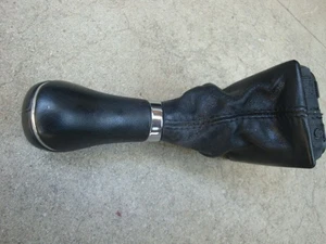 MERCEDES SL R230 03-11 SL500 SL550 SHIFTER KNOB LEATHER BOOT BLACK - Picture 1 of 5
