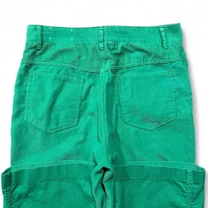 Pantalones de pana de colección para hombre 30x33 verde algodón corte bota pantalones acampanados sin marca años 70 - Imagen 1 de 7