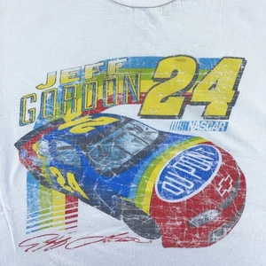 Camisa Jeff Gordon Para Hombre Grande Blanca NASCAR Racing 24 Dupont Arco Iris De Colección - Imagen 1 de 7