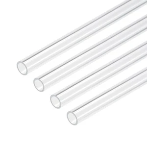4pcs Acrylic Pipe Clear Rigid Round Tube 8mm 5/16" ID 10mm 3/8" OD 10" for Lamps - Picture 1 of 7