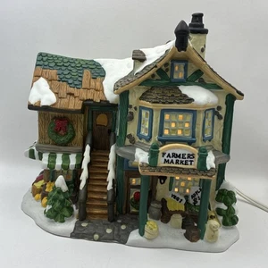 Carole Towne Collection Christmas Village 2003 Farmer’s Market Lighted Building - Picture 1 of 14