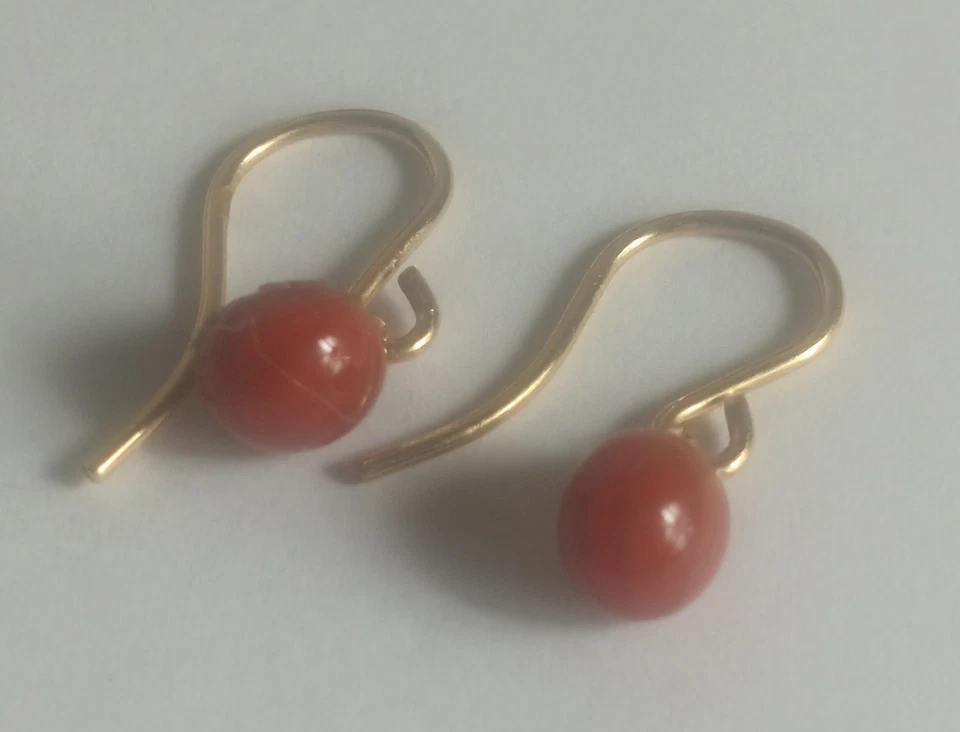 14k GF Carnelian Oxblood Fire Red Drop Earrings - Image 1 of 4