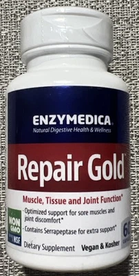 Suplemento dietético Enzymedica Repair Gold para tecido muscular 60ct validade 10/2025 - Imagem 1 de 3
