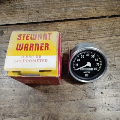 STEWART WARNER D-550-BS Speedometer Open Box Never Used - Image 1 of 4
