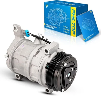 Compresor de aire acondicionado con embrague Chevy Silverado 1500 2000-2013 y GMC Sierra 1500 78377 Foto 1 de 4