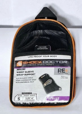 ***SHOCK DOCTOR Adult Wrist Sleeve Wrap Support (Right Wrist) 822 SE (Size: S) - Image 1 of 4