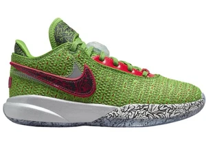 Nike Lebron XX 20 'Stocking Stuffer' Green Sneakers GS Size 6Y DQ8646-300 - Picture 1 of 9