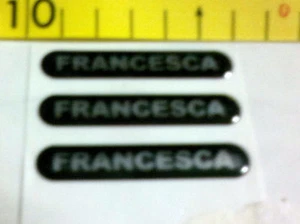 Logo Fregio con Nome in Resina 3 pezzi FRANCESCA - Picture 1 of 1