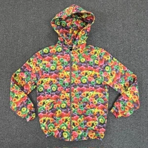 Zara Terez Hoodie Jacket Womens Size Large Fruits Loops Print Full Zip - Picture 1 of 14