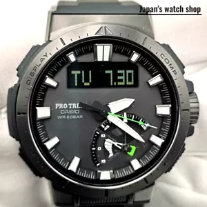 CASIO PRO TREK PRW-70Y-1JF Black Multi Field Solar Atomic Men's Watch New in Box - Picture 1 of 24