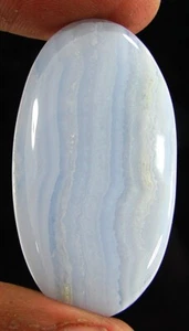 Piedra preciosa de ágata de encaje azul natural de 45,15 quilates piedra de envoltura de alambre de cabujón - 20538 - Imagen 1 de 2