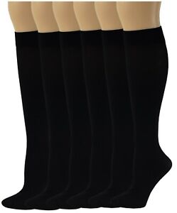 Sumona 6 pairs Pack Women Opaque Spandex Queen Size Trouser Knee High Socks