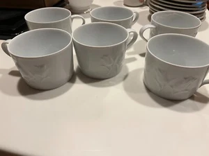 Block Spal PRIMAVERA White Portugal Set of 6 cups / mugs 8 oz - Picture 1 of 4