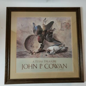 A Texas Treasure John P Cowan-Signed Framed - Picture 1 of 12