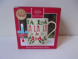 NIB Lenox  "FA LA LA LA"  Heat Changing 12 oz Mug-#2 - Picture 1 of 9