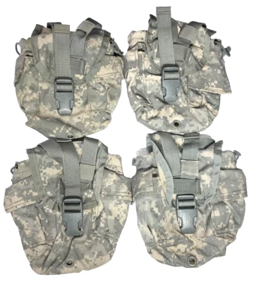 4 Pack MOLLE II 1 QT Canteen Cover / General Purpose Pouch ACU VGC - Image 1 of 4