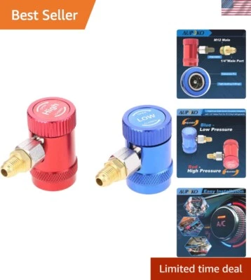 Acopladores rápidos A/C R1234yf com construção em latão - porta macho 1/4" - Imagem 1 de 4