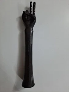 UNIQUE ANTIQUE HARDWOOD HAND AND ARM CARVING ONE OF A KIND - Picture 1 of 12