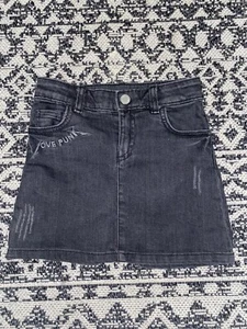 Zadig & voltaire black denim skirt girls size 5 Love Punk Kids - Picture 1 of 2