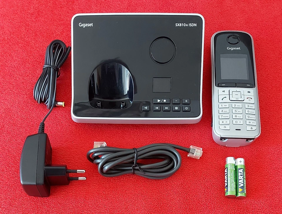 Gigaset SX810A ISDN Basisstat. S810H Schnurlostelefon Neuen Varta Akkus 1000mAh - Bild 1 von 1