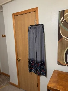 Romeo & Juliet Couture Small w/Stripes & Floral Print Pull-On Wide Leg Pants - Picture 1 of 5