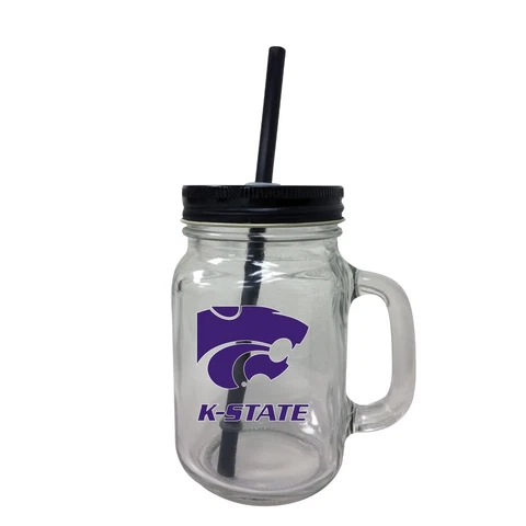 Kansas State University Wildcats Mason Jar Glass 2-Pack Cover
