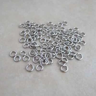 250 stainless steel small 4mm jump rings 20 gauge hyopallergenic - Image 1 of 4