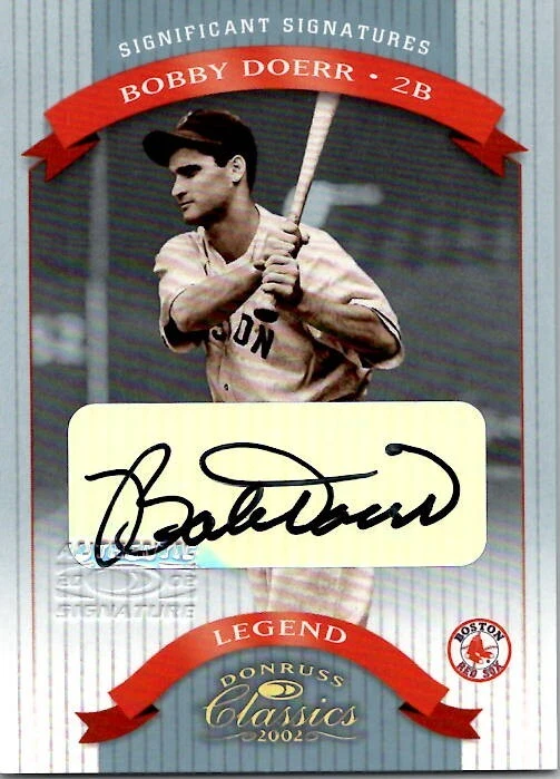 2002 Donruss Classics BOBBY DOERR AUTO Boston Red Sox #180  322/500 - Image 1 of 2