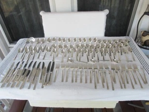 [ 102 PIECE ]~Nobility Plate ( Caprice Pattern) Silver Plate Flatware Set~CLEAN! - Picture 1 of 18
