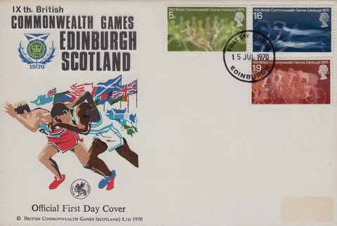 GREAT BRITAIN   SCOTT# 639-641  FIRST DAY COVER (USED)   SPORTS TOPICAL Cover