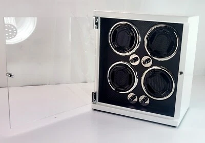  Enrollador de reloj cuádruple de fibra de carbono de lujo Jqueen caja abierta precio de venta sugerido por el fabricante 300 euros SIN PROBAR Foto 1 de 4