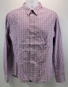 V) UNTUCKit Men Checkered Cotton Long Sleeve Button Down Slim Fit Shirt Large - Picture 1 of 8